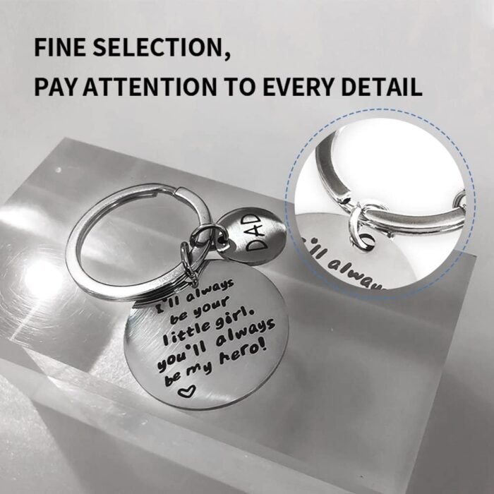 Gifts for Dad Stocking Stuffers for men fathers for Key Chain Lovers, Funny Engraved Stainless Steel Keychain, Christmas Gifts for dad men grandpa. - Image 4