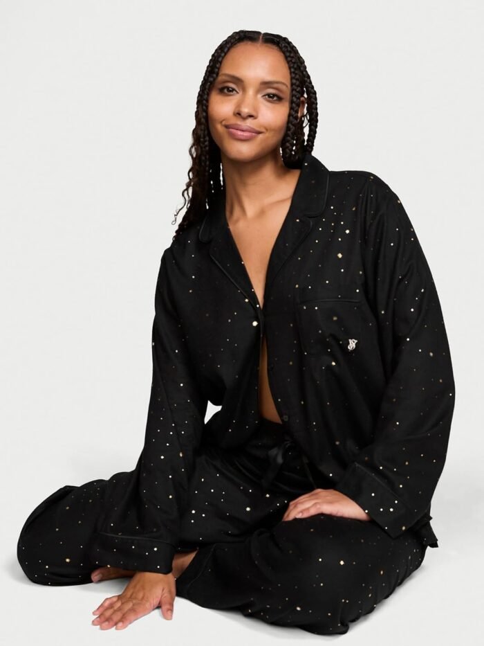 Victoria's Secret Flannel Pajama Set, Long Sleeve Button Down Shirt & Pants Set, Sleepwear for Women (XS-XXL) - Image 2