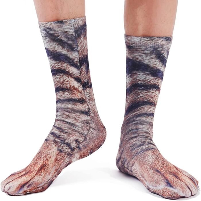 Funny Christmas Gift Animal Paw Socks Stocking Stuffers White Elephant Gifts for Adult Men Women Teens - Image 4