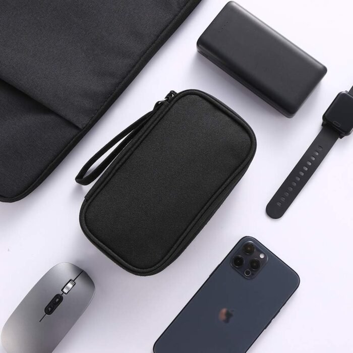 DDgro Electronics Travel Organizer, Tech Accessories Pouch Bag for Cables/Charger & Cords/Power Bank/Magic Mouse/Earphone (Small, Black) - Image 6