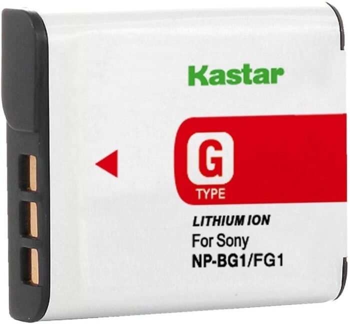 Kastar Lithium Ion Camera Battery for Sony G Type NPBG1 NP-BG1 Sony Cyber-Shot DSC-H3 DSC-H7 DSC-H9 DSC-H10 DSC-H20 DSC-H50 DSC-H55 DSC-H70 DSC-H90 DSC-W80 DSC-W85 DSC-W90 DSC-WX1 DSC-WX10 HDR-GW55