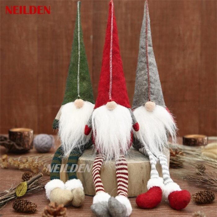 3pcs New Christmas Decoration Long Legs Rudolph Doll Christmas Children Gift Hotel mall Window Decoration - Image 2