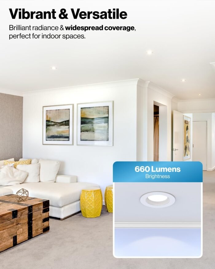Sunco LED Recessed Lighting 4 Inch, 12 Pack Selectable 2700K/3000K/3500K/4000K/5000K, Dimmable Can Lights, Smooth Trim, 11W=40W, 660LM, Damp Rated, Retrofit Installation - UL Certified - Image 3