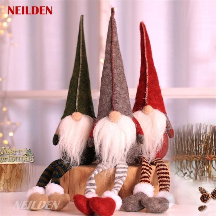 3pcs New Christmas Decoration Long Legs Rudolph Doll Christmas Children Gift Hotel mall Window Decoration - Image 6