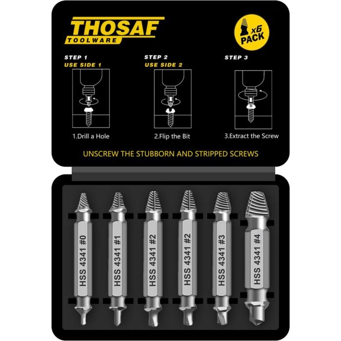 Gifts for Men,Damaged Screw Extractor Set-Christmas Stocking Stuffers for Adults Men Him,Mens Gifts,Husband,Stripped Screws Nuts & Bolts Drill Bit Tools for Easy Removal of Rusty Broken Hardware Gifts