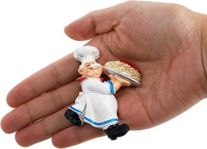 Lyellfe 10 Pieces Chef Fridge Magnets, Cute Italian Chef Magnets for Refrigerator, Funny Kitchen Chef Figurine Decorations, 3D Resin Baker Refrigerator Stickers for Whiteboard, Map, Cabinets - Image 5