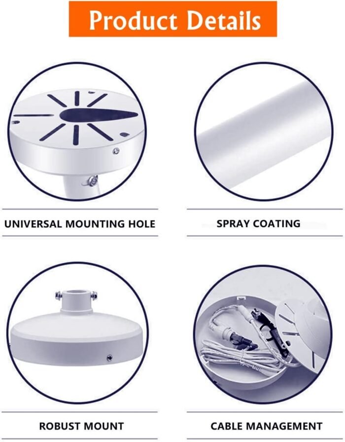 Security Camera I Type Wall Mount Bracket, Dome Camera Mount Universal Camera Wall Mounting Bracket/IP Camera for CCTV Security Camera (250mm/10 inch Length I Mount) - Image 7