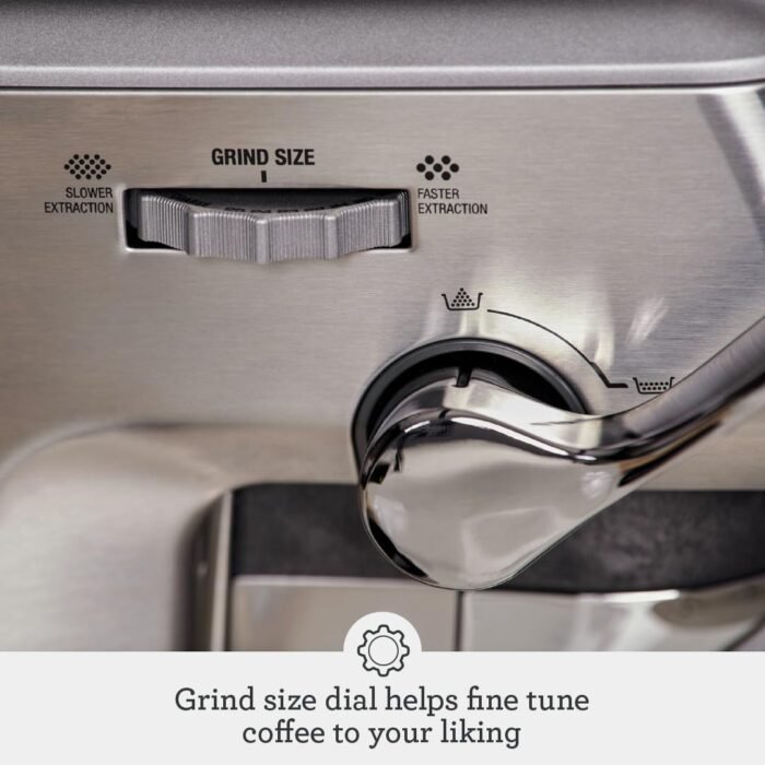 Breville the Barista Express Impress Espresso Machine with Grinder & Milk Frother, Espresso Maker with Assisted Tamping, Cappuccino & Latte Machine for Home, BES876BSS, Brushed Stainless Steel - Image 4