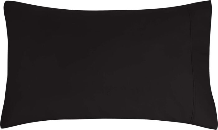 Amazon Basics Lightweight Super Soft Easy Care Microfiber 4-Piece Bed Sheet Set with 14-Inch Deep Pockets, Queen, Black, Solid - Image 5