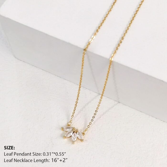 Zeffy Diamond Necklaces for Women, Dainty Gold Necklace 18k Gold Plated Layered Necklaces Simple Gold CZ Diamond Pendant Necklaces for Women Trendy Jewelry Gifts for Girls - Image 2