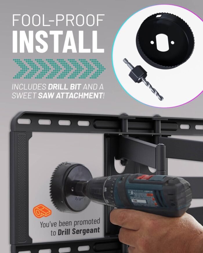 ECHOGEAR in-Wall Cable Management Kit - Includes Power & Low Voltage Cable Management - Hide TV Wires When Mounting A TV - Includes Hole Saw Drill Attachment for Easy Install - Image 5