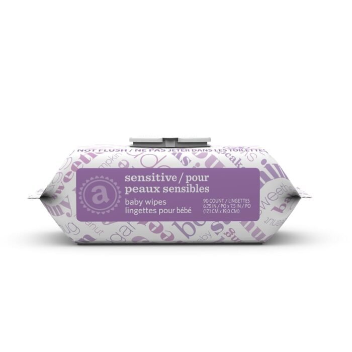 Amazon Elements Baby Wipes, Sensitive, 810 Count, Flip-Top Packs, Pack of 9 - Image 2