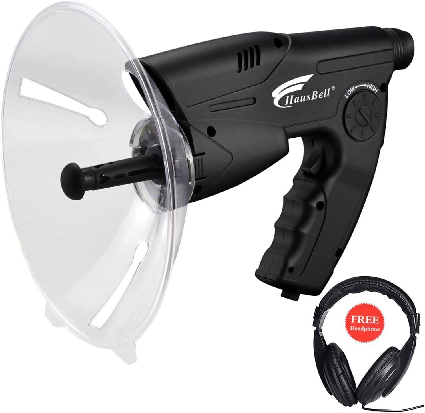 HAUSBELL Listening Device, Observation Device, Scientific Explorer Parabolic Microphone Bionic Ear Electronic Listening Device Digital Device Nature Observing and Listening Device, Headphone Included