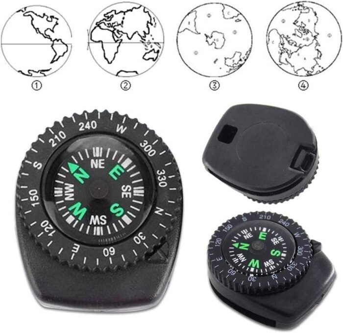 Black Button Compass Mini Survival Compass Compass for Hiking Oil Filled Compass Mini Pocket Compass for Camping, Hiking, Boating Electronics and Gadgets