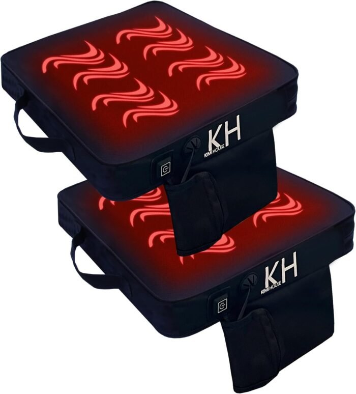 2 Pieces Indoor & Outdoor Chair Cushion, Boat Canoe Kayak Seat, Stadium Seating for Bleachers, Best for Camping, Bleachers, Sports Events