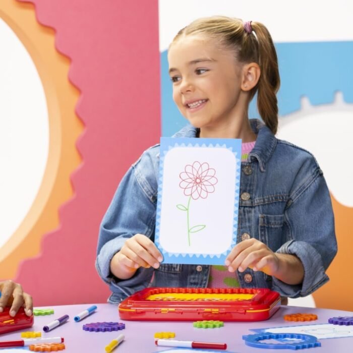 Spirograph Jr. — Jumbo Sized Gears Classic Retro Toy For Spiral Drawing Art Design Toy Kit for Smaller Hands — For Kids Ages 3 and Up - Image 8