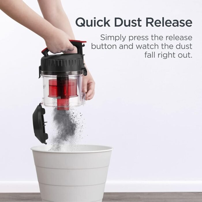Eureka Bagless Canister Vacuum Cleaner, Lightweight Vac for Carpets and Hard Floors, Red - Image 6