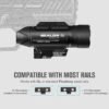 OLIGHT Baldr Pro 1350 Lumens Tactical Weaponlight with Green Light and White LED, 260 Meters Beam Distance Compatible with 1913 or GL Rail, Batteries Included(Black) - Image 6
