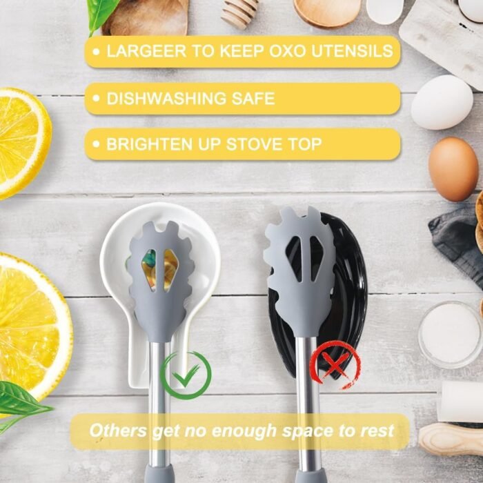 Spoon Rest - Lemon Spoon Rest for Stove Top for Cooking Spoons Spatula Lemon Kitchen Decor Ceramic Spoon Rest for Kitchen Counter with Gift Box Ready - Image 3