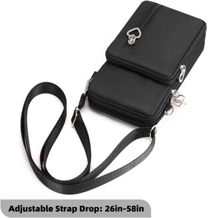 JANKS Small Crossbody Bags for Women Mini Cell Phone Purses with Crossbody Strap Phone Wallet Shoulder Bag Nylon Arm Bag - Image 3