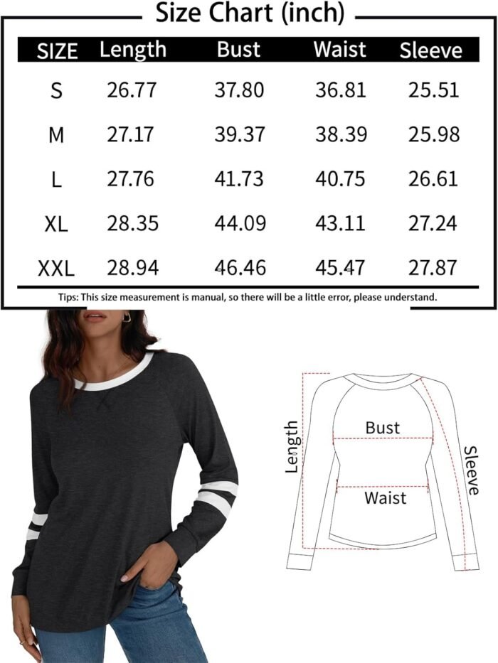 AUTOMET Womens Long Sleeve Shirts Color Block Casual Crewneck Tops Tshirt Basic Tees Fall Fashion Clothes Trendy Outfits - Image 6