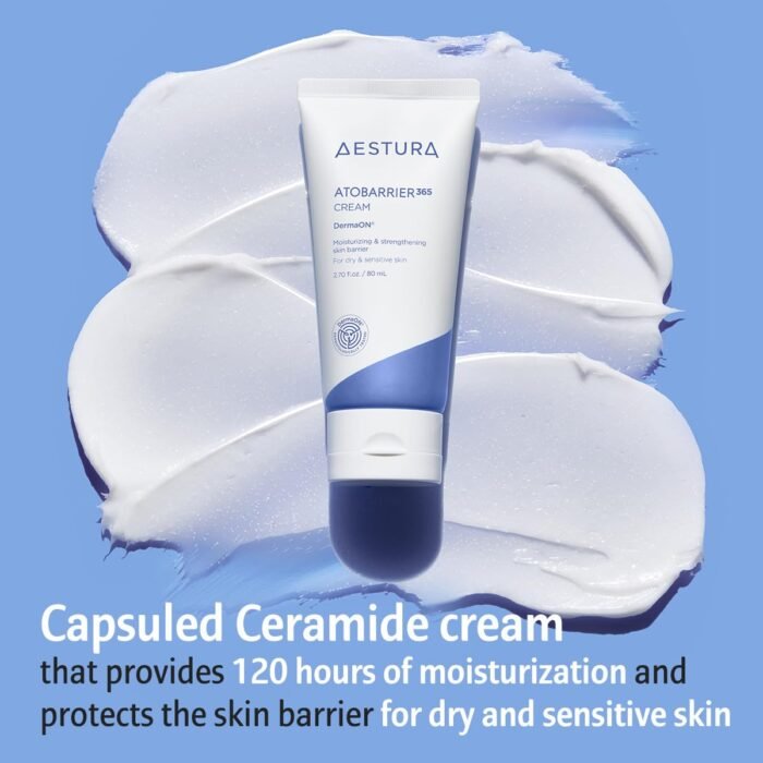 AESTURA ATOBARRIER365 Cream with Ceramide, Korean Moisturizer for Barrier Repair | 120-hour Lasting Hydration, Capsuled Ceramides for Dry & Sensitive Skin, Non-comedogenic tested, 2.70 fl.oz.(Renewed) - Image 2