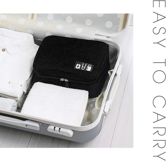 Electronics Organizer, OrgaWise Electronic Accessories Bag Travel Cable Organizer Three-Layer for iPad Mini, Kindle, Hard Drives, Cables, Chargers - Image 5