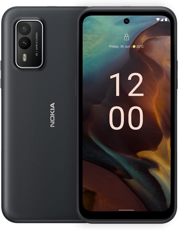 Nokia XR21 5G | Android 12 | Unlocked Rugged Smartphone | Dual SIM | US Version | 6/128GB | 6.49-Inch Screen | 64MP Dual Camera | Midnight Black