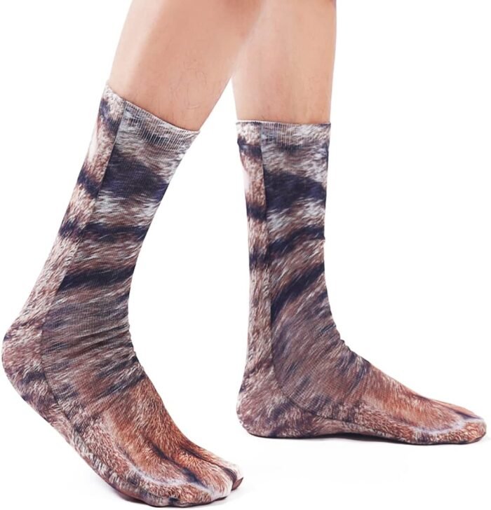 Funny Christmas Gift Animal Paw Socks Stocking Stuffers White Elephant Gifts for Adult Men Women Teens - Image 5