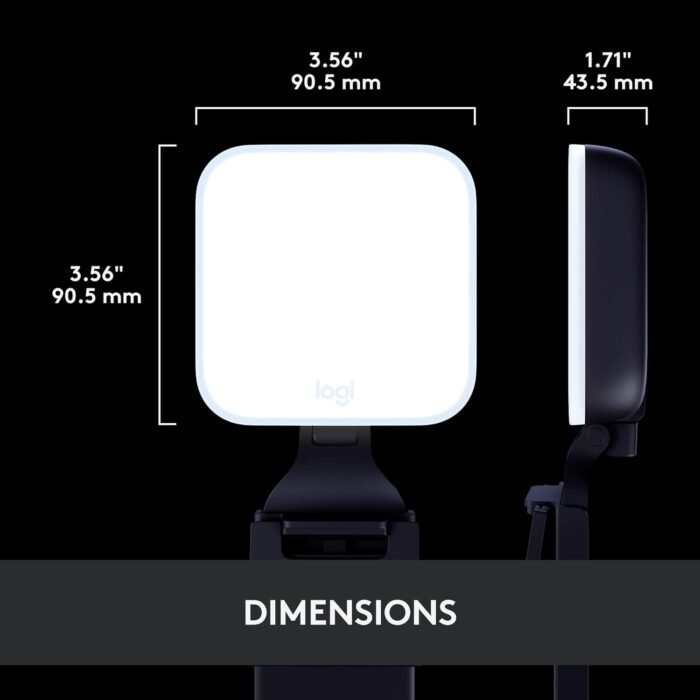 Logitech for Creators Litra Glow Premium LED Streaming Light with TrueSoft, adjustable monitor mount, brightness & color temp settings, desktop app control for PC/Mac - Graphite - Image 10