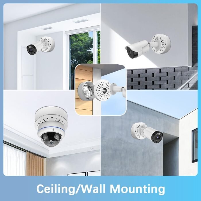 WEILAILIFE 【Compatible Almost All Cameras Type】 Security Camera Junction Box, Universial Camera Junction Box Mount Bracket, Outdoor Security Camera Mount, CCTV Metal Junction Box(4 Packs) - Image 6