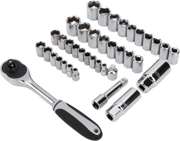Amazon Basics 173-Piece General Household Home Repair Mechanic's Hand Tool Set with Storage Case, Portable for DIY - Image 3
