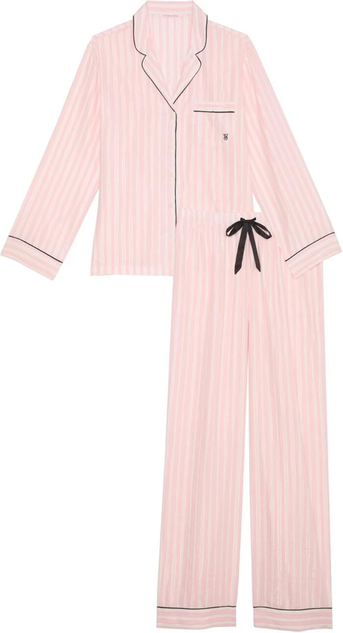 Victoria's Secret Flannel Pajama Set, Long Sleeve Button Down Shirt & Pants Set, Sleepwear for Women (XS-XXL) - Image 3