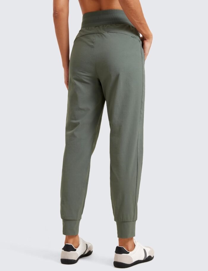 CRZ YOGA Athletic High Waisted Joggers for Women 27.5" - Lightweight Workout Travel Casual Outdoor Hiking Pants with Pockets - Image 2