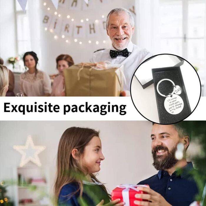 Gifts for Dad Stocking Stuffers for men fathers for Key Chain Lovers, Funny Engraved Stainless Steel Keychain, Christmas Gifts for dad men grandpa. - Image 6