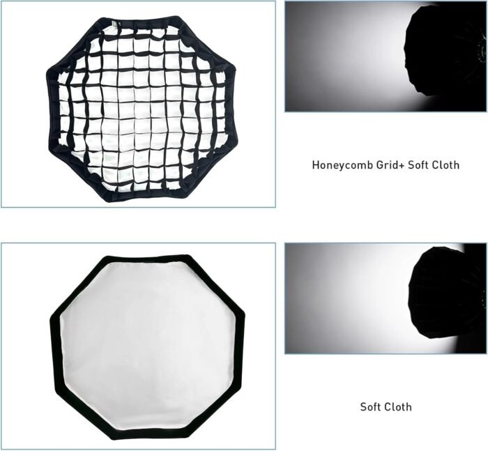 Bowens Mount Softbox 24''/60CM Handheld Quick Set-up, S-Type Bracket Compatible with Godox Canon Sony Fuji YongNuo Flash AD200PRO V1 TT600 V860III 430EXIII SB500 YN320EX YN560 - Image 7