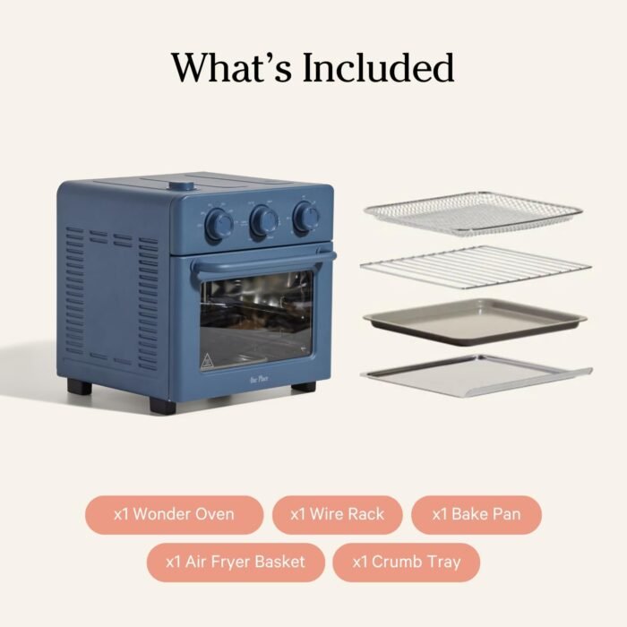 Our Place Wonder Oven | 6-in-1 Air Fryer & Toaster Oven with Steam Infusion | Compact, Countertop Friendly, Fast Preheat, Multifunctional | Air Fry, Toast, Roast, Bake, Reheat & Broil | Blue Salt - Image 7