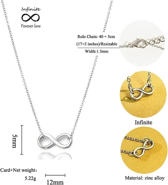 LANG XUAN Friendship Compass Necklace Good Luck Butterfly Pendant Chain Necklace with Message Card Gift Card for Women - Image 4