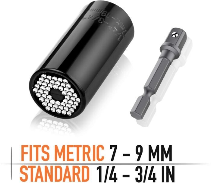 Stocking Stuffers for Men, Super Universal Socket Tools Gifts for Men- Mens Christmas Gifts, Cool Stuff Gadgets for Men Birthday Gifts for Dad Women Husband, Socket Set with Power Drill Adapter - Image 5