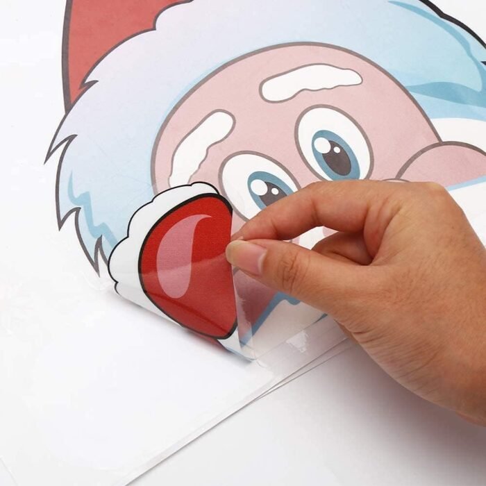 300 PCS 8 Sheet Christmas Snowflake Window Cling Stickers for Glass, Xmas Decals Decorations Holiday Snowflake Santa Claus Reindeer Decals for Party - Image 3