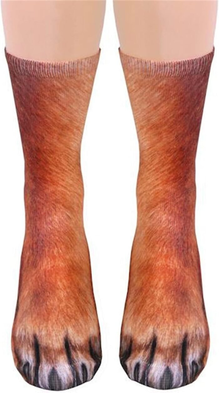 FilmHOO White Elephant Gifts for Adults Funny Animal Paw Socks Gag Gifts Christmas Stocking Stuffers for Men Women Him Teens