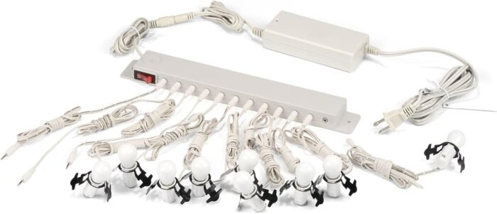 Department 56 Building and Accessory Lighting System,White/ Black