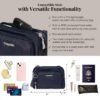 Baggallini Triple Zip with RFID Front Wallet - 8'x6' Crossbody Bag for Women Convertible Fanny Pack Belt Bag Water-Resistant - Image 4