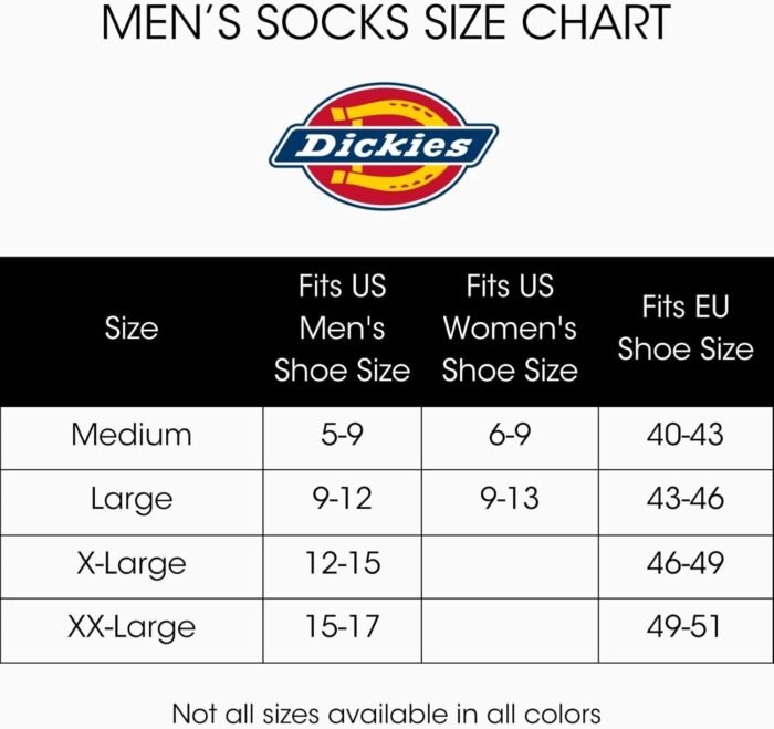 Dickies Men's Dri-Tech Essential Moisture Control Crew Socks, Available in M-XXL (6, 12 Pairs) - Image 3