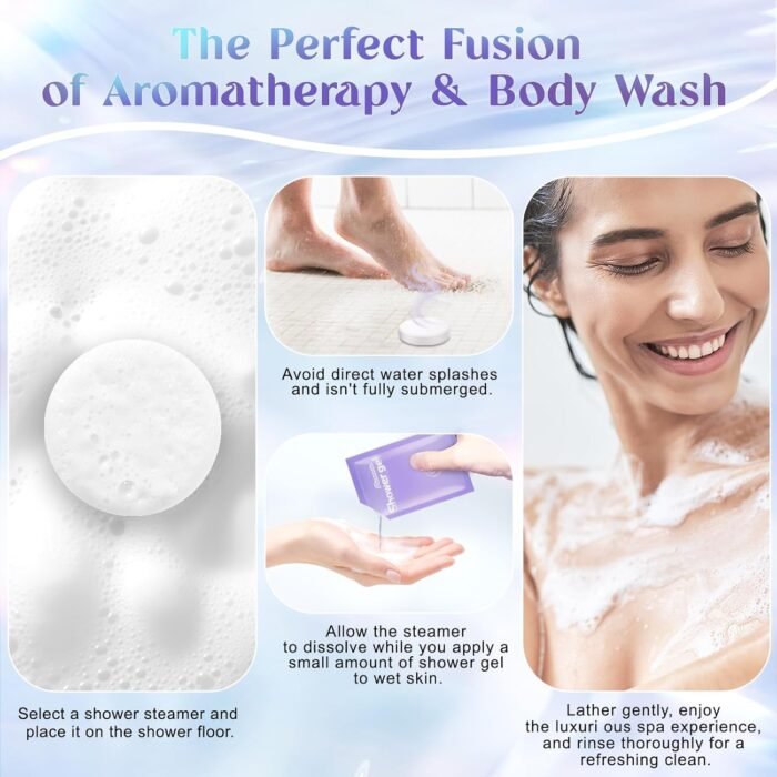 Shower Steamers Aromatherapy 6 Pack - Birthday Gifts for Women, 2-in-1 Shower Steamers and Body Wash, Stress Relief and SPA Gifts for Women Mom, Christmas Gifts Stocking Stuffers for Women Adults - Image 5