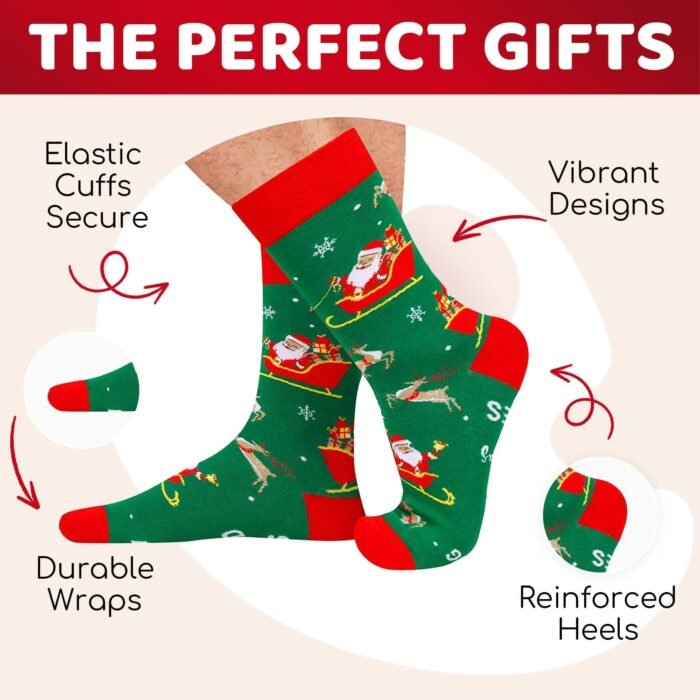 Zmart Funny Socks For Men Women - Outdoorsman Gifts For Golfing Hunting Fishing Lovers, Christmas Stocking Stuffers - Image 2