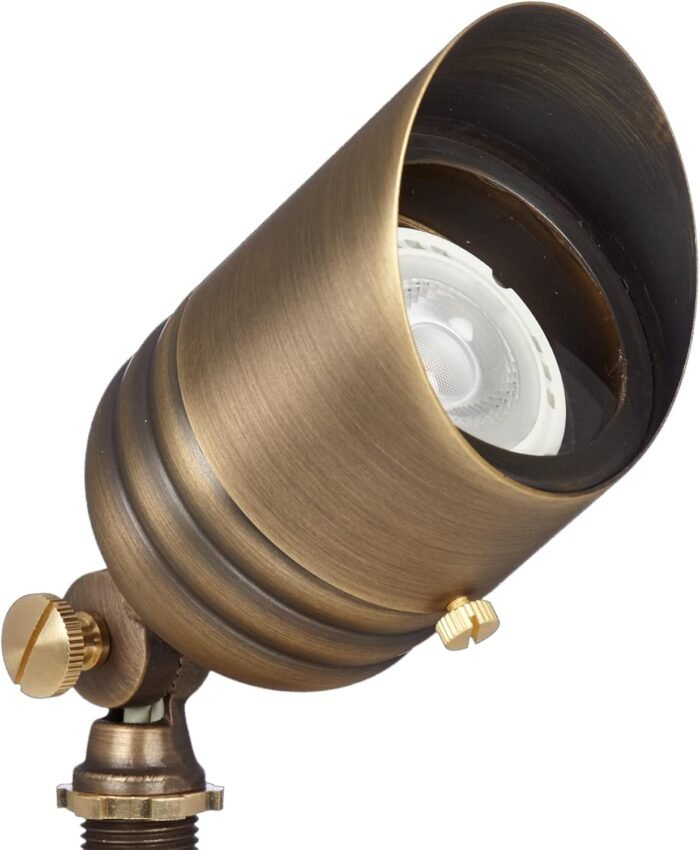 VOLT Fat Boy 12V Brass Outdoor Spotlight (Bronze) for Low Voltage Landscape Lighting