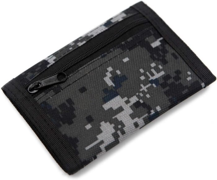 AI-DEE RFID Trifold Canvas Outdoor Sports Wallet for Kids - Front Pocket Wallet with Magic Sticker - Image 3