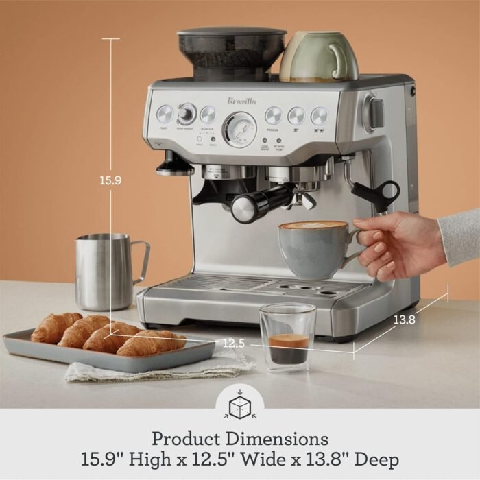 Breville BES870XL Espresso Machine, One Size, Brushed Stainless Steel - Image 6