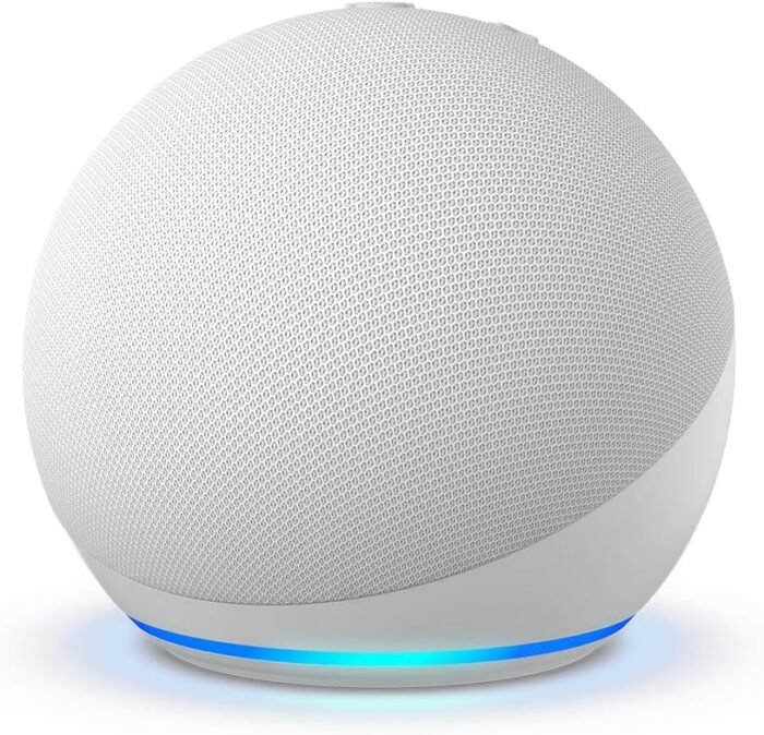 Amazon Echo Dot (newest model), Vibrant sounding Alexa speaker, Great for bedrooms, dining rooms and offices, Glacier White - Image 2